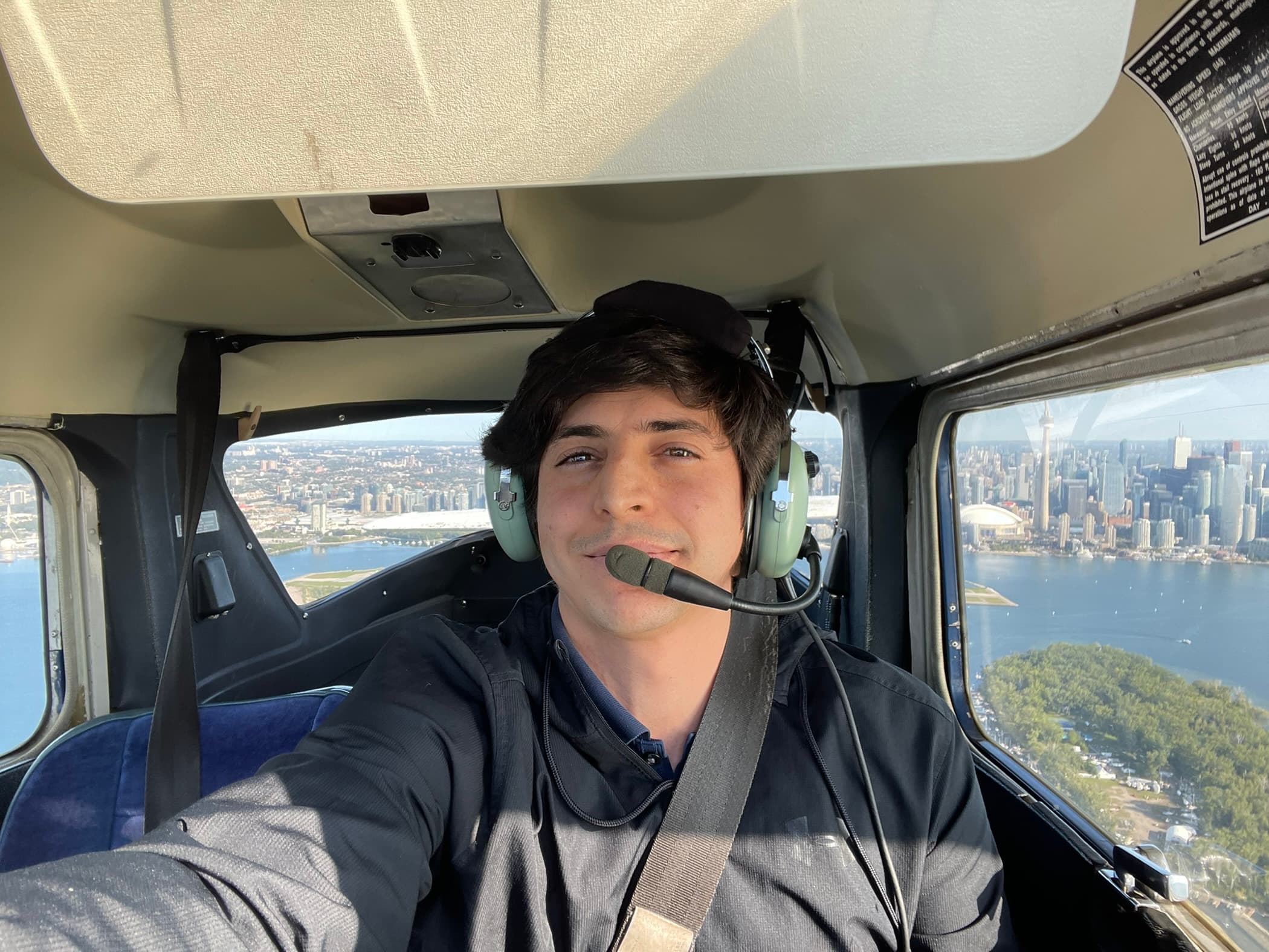 Flying over Toronto Island
